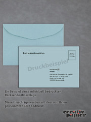 Rücksendeumschläge S0 120 x 176 mm blau bedruckt